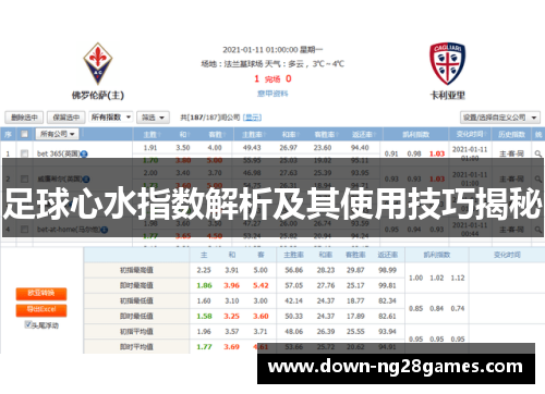 足球心水指数解析及其使用技巧揭秘