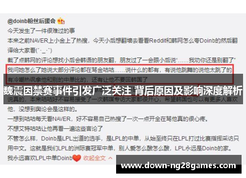 魏震因禁赛事件引发广泛关注 背后原因及影响深度解析 魏震因禁赛事件引发广泛关注 背后原因及影响深度解析